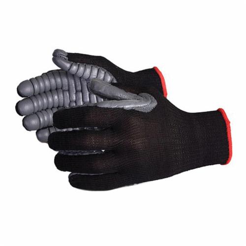 Reusable Gloves Superior Glove S10VIB/L String Nylon Gloves with Anti-Vibration Chloroprene Palms (Large)