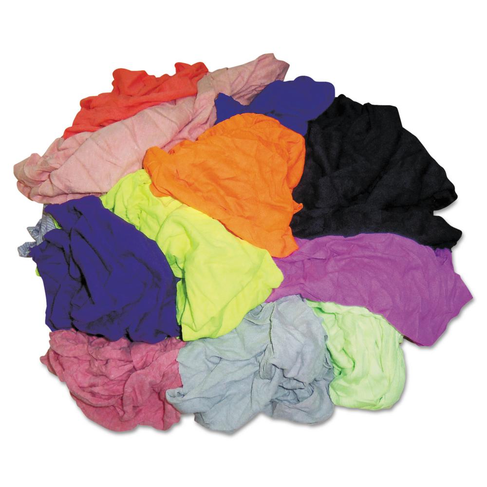 Saltex CPVSB-25 Wiping Cloths Recycled Colored T-Shirt Wipers 25 Lbs