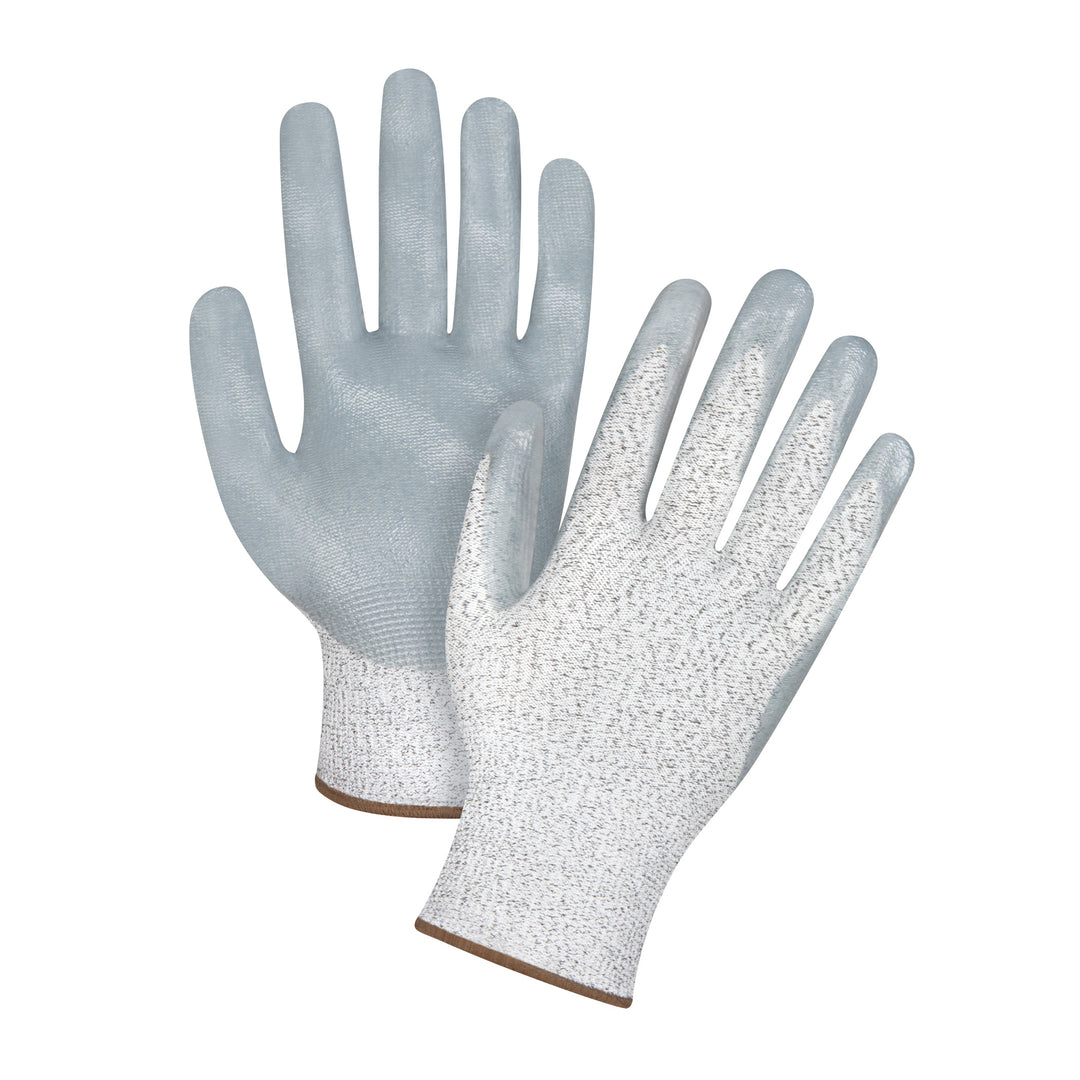 Zenith SGD565 Gray Nitrile Coated Palm Gloves 13 gauge Stretchable HPPE Liner Size 9 Large Cut Resistance: ANSI Level 4
