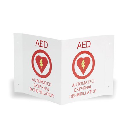 Wall Sign Zoll Medical 8000-0825 First Aid Sign AED Plus Aed Automated External Defibrillator (8-1/2 Inch X 11 Inch)
