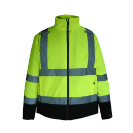 Viking Evolution EV500D-XL  ~  Waterproof/Breathable Jacket with 80 GSM ThermoMAXX Insulation in Hi-Vis Yellow (X-Large) - Ariba Safety