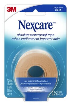 3M 7100259136 Nexcare Absolute Waterproof Tape 732-CA 1.5 in x 180 in (38.1 mm x 4.6 m) 1/Pack 3M 7100259136