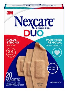 3M DSA-20-CA Nexcare Duo Bandages DSA-20-CA Assorted Sizes 20/pack 3M 7100250954