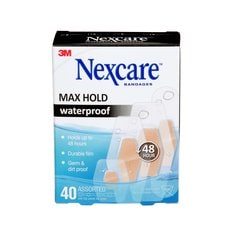 Bandages 3M MHW-40-CA Nexcare Max Hold Waterproof Bandages Assorted 40 ct value pack