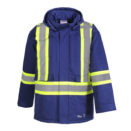 Viking VC50JN-S  ~  280 GSM Poly/Cotton Parka with ThermoMAXX Insulation in Navy (Small) - Ariba Safety