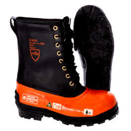 Viking Black Tusk VW78-1-9  ~  Safety Boots with Grade 3 Chainsaw Protection and Steel Toe (Size 9) - Ariba Safety
