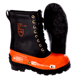 Viking Black Tusk VW78-1-8  ~  Safety Boots with Grade 3 Chainsaw Protection and Steel Toe (Size 8) - Ariba Safety