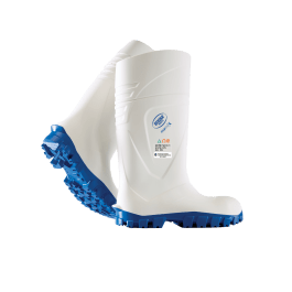 Bekina StepliteX X290WB-14  ~  Waterproof PU Safety Boots with Composite Toe & Midsole in White/Blue (Size 14) - Ariba Safety