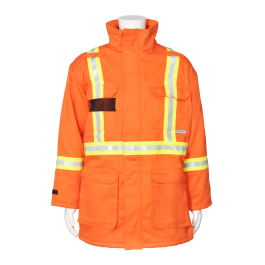 Parkas Viking 5567912002XLR FR CSA Striped Insulated Parka in Orange (2X-Large)